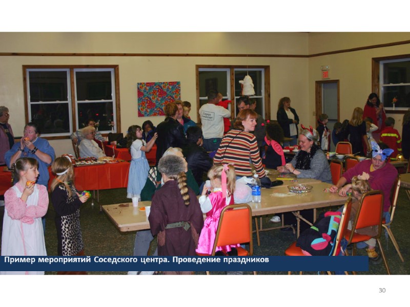 Пример мероприятий Соседского центра. Проведение праздников 30